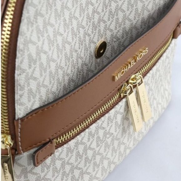 MICHAEL KORS Kenly Medium Backpack Signature Vanilla Bag - Picture 7 of 16